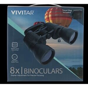 Vivitar Binoculars 8x Angular/ Linear Up To 1000 Yards NEW IN BOX with Case